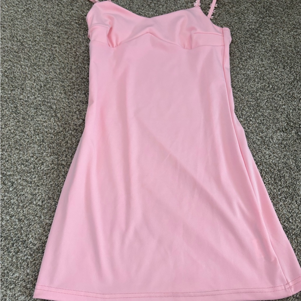 Pink Spaghetti Strap Dress